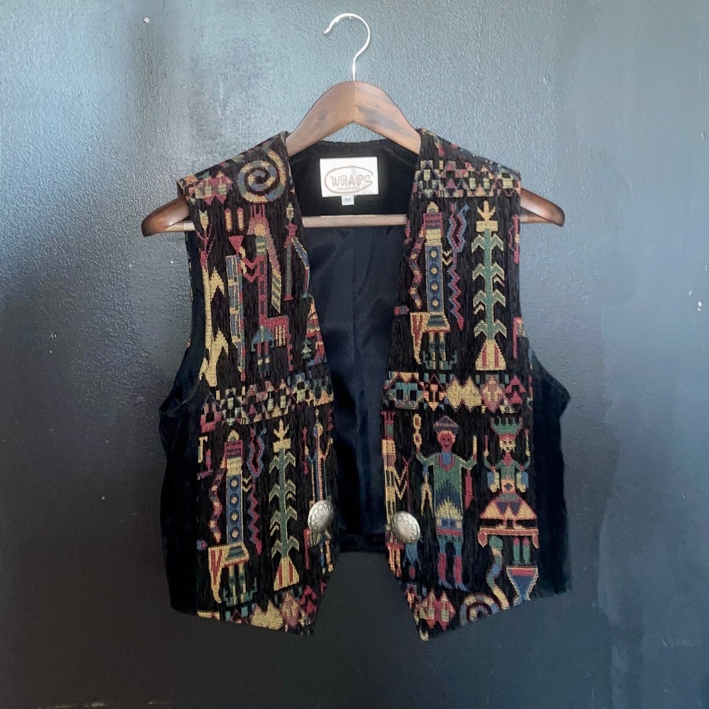 Vintage vest with silver conchos